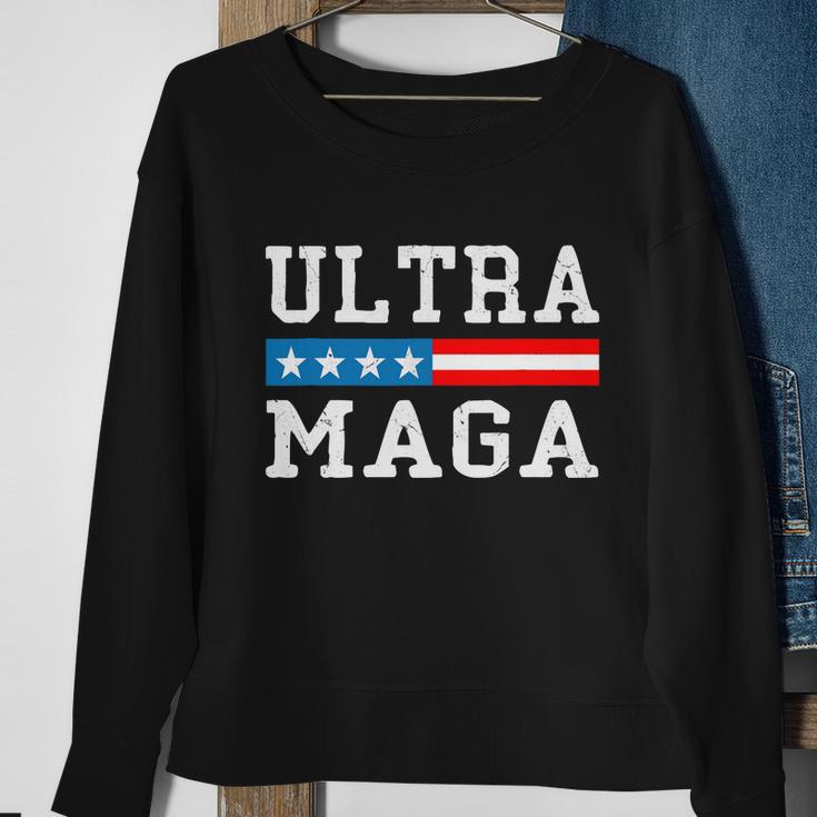 Ultra Mega Patriotic Trump 2024 Republicans American Flag Cute Gift Sweatshirt Gifts for Old Women