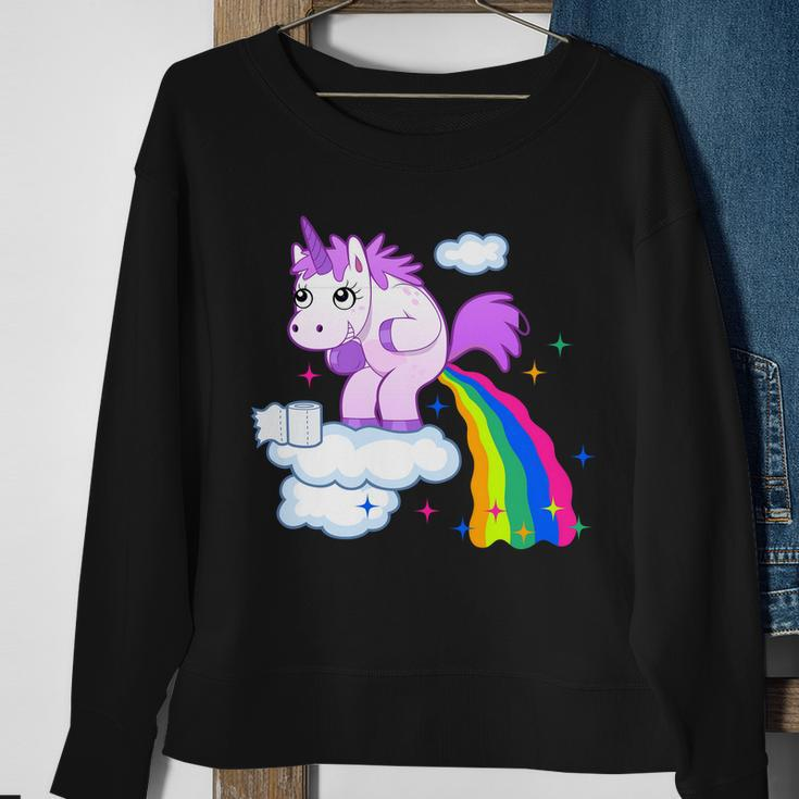 Unicorn Pooping A Rainbow Tshirt Sweatshirt Gifts for Old Women