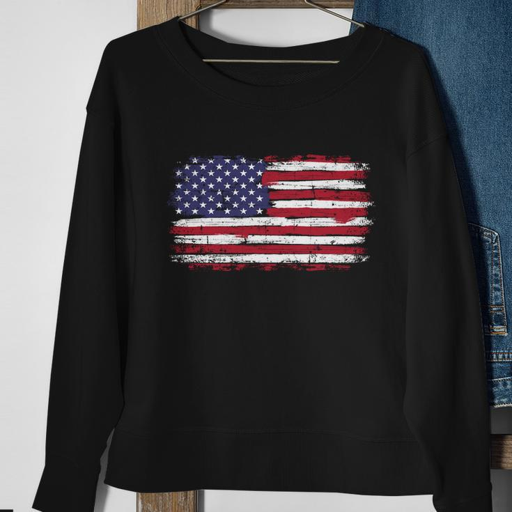 Us Flag Vintage Merican Independence Day On 4Th Of July Great Gift Sweatshirt Gifts for Old Women