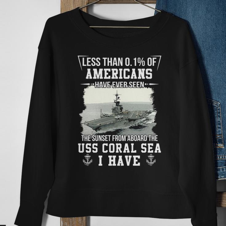 Uss Coral Sea Cv 43 Cva 43 Sunset Sweatshirt Gifts for Old Women