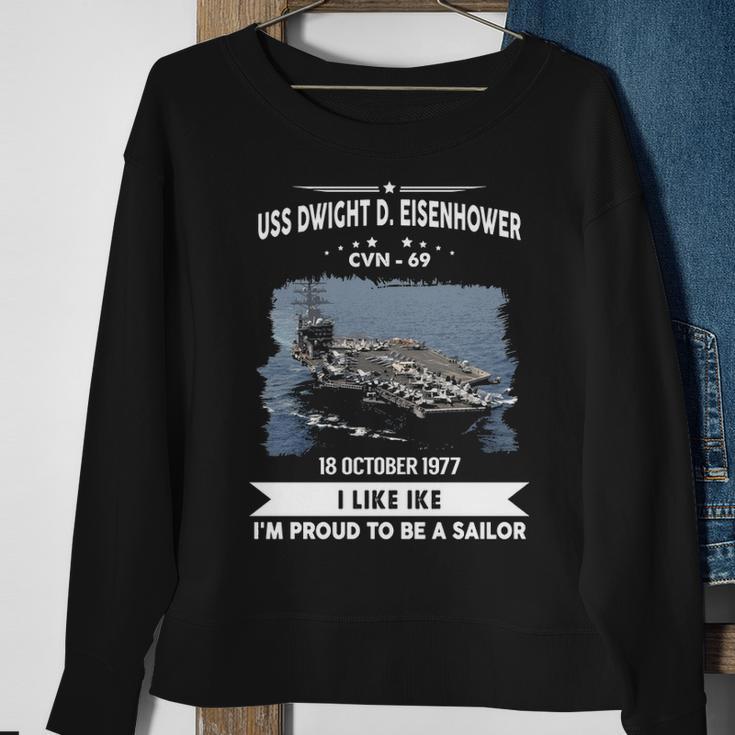 Uss Dwight D Eisenhower Cvn 69 Uss Ike Sweatshirt Gifts for Old Women