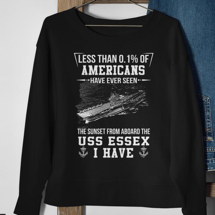 Uss Essex Cv 9 Sunset Sweatshirt Gifts for Old Women