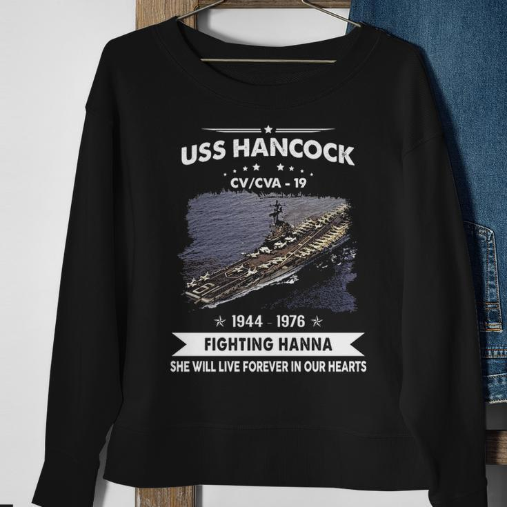 Uss Hancock Cva 19 Cv 19 Front Style Sweatshirt Gifts for Old Women