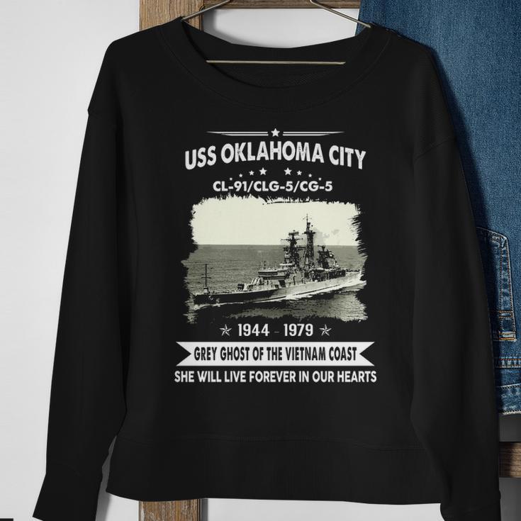 Uss Oklahoma City Clg 5 Cl V2 Sweatshirt Gifts for Old Women