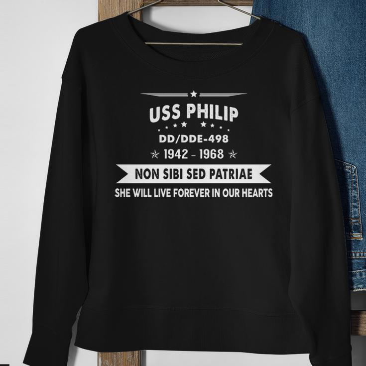 Uss Philip Dd 498 De V2 Sweatshirt Gifts for Old Women