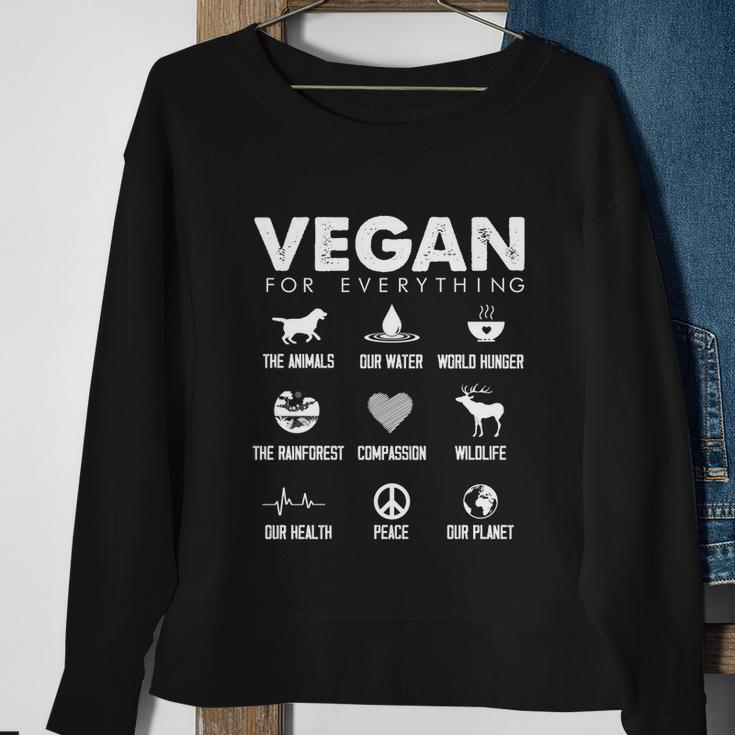 Vegan For Everything Meaningful Gift Earth Day Save The Bees Men Women Gift Sweatshirt Gifts for Old Women