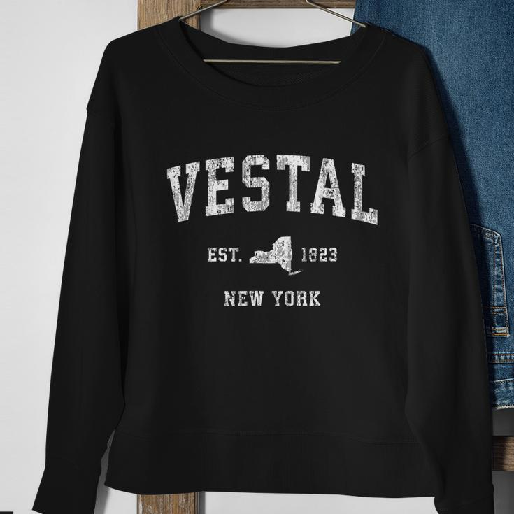 Vestal New York Ny Vintage Athletic Sports Design Sweatshirt Gifts for Old Women