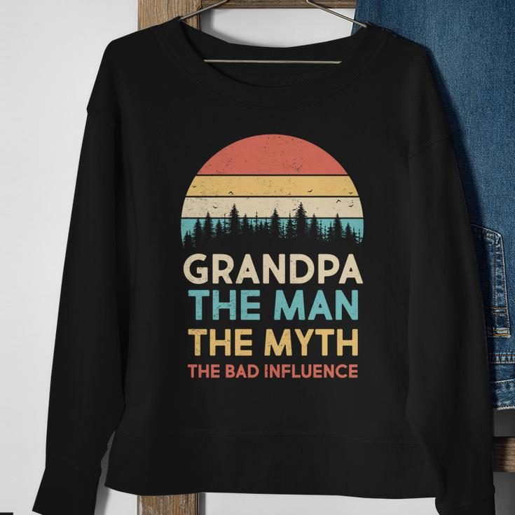 Vintage Grandpa Man Myth The Bad Influence Tshirt Sweatshirt Gifts for Old Women
