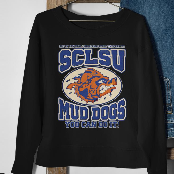 Vintage Sclsu Mud Dogs Classic Football Sweatshirt Gifts for Old Women