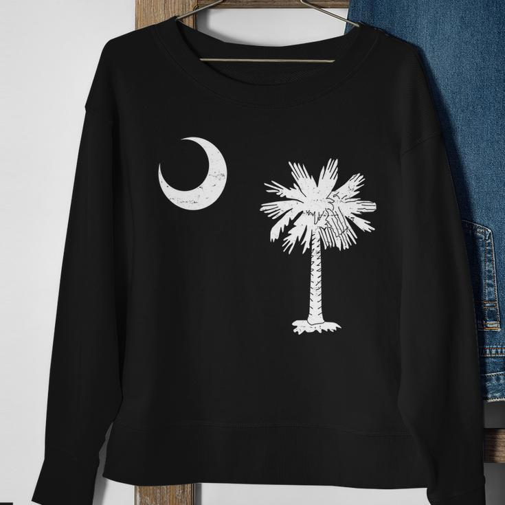Vintage South Carolina Flag Palmetto Moon Sweatshirt Gifts for Old Women