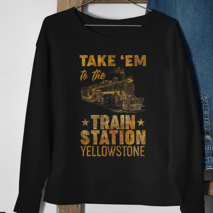 Vintage Take Em To The Train Station Tshirt Sweatshirt Gifts for Old Women