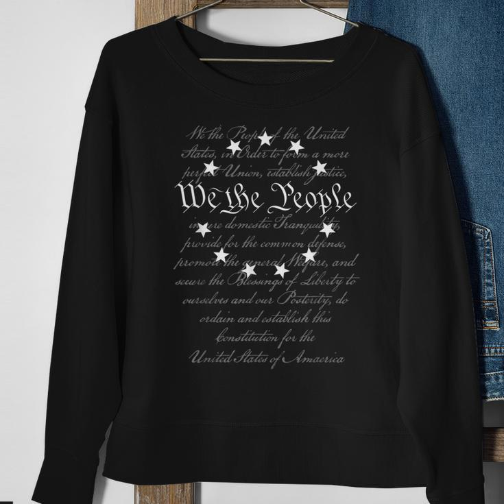 We The People Preamble Us Constitution 4Th Of July Patriotic Sweatshirt Gifts for Old Women