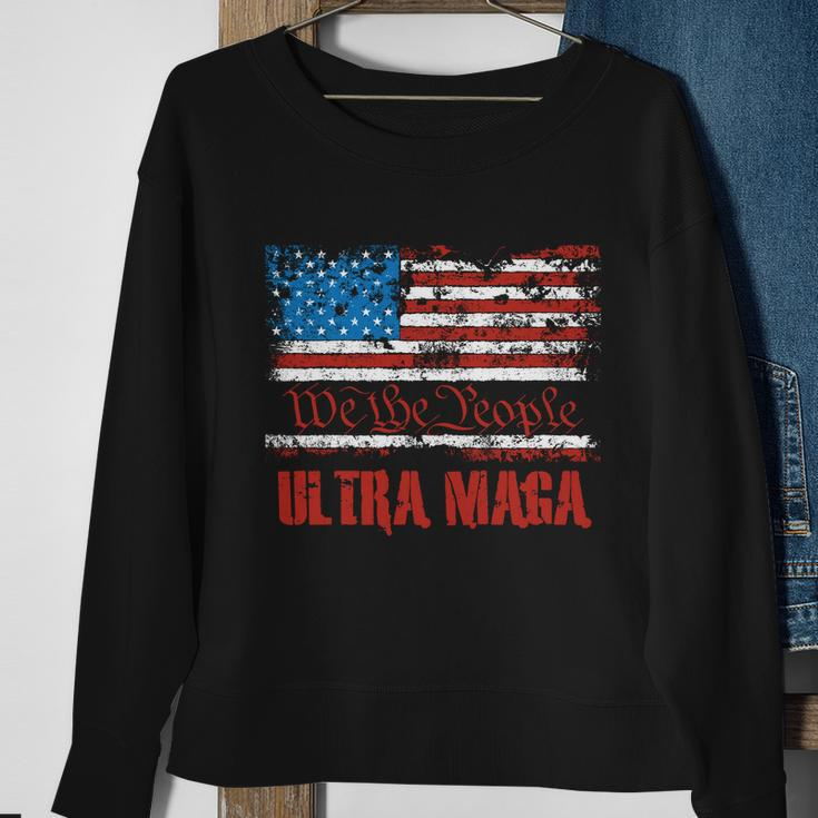 We The People Ultra Maga King Vintage Usa Flag Pride Sweatshirt Gifts for Old Women
