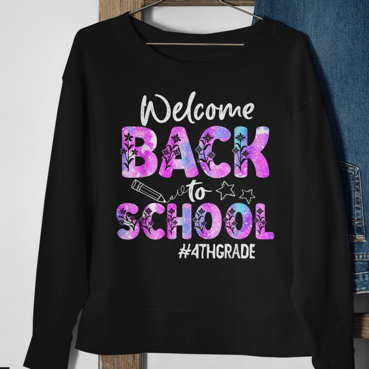 Welcome Back To School 4Th Grade Back To School Sweatshirt Gifts for Old Women