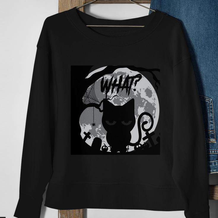 What Cat Funny Halloween Quote V2 Sweatshirt Gifts for Old Women