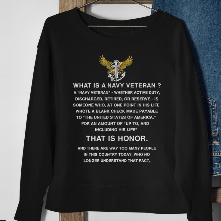 What Is A Navy Veteran Sweatshirt Gifts for Old Women