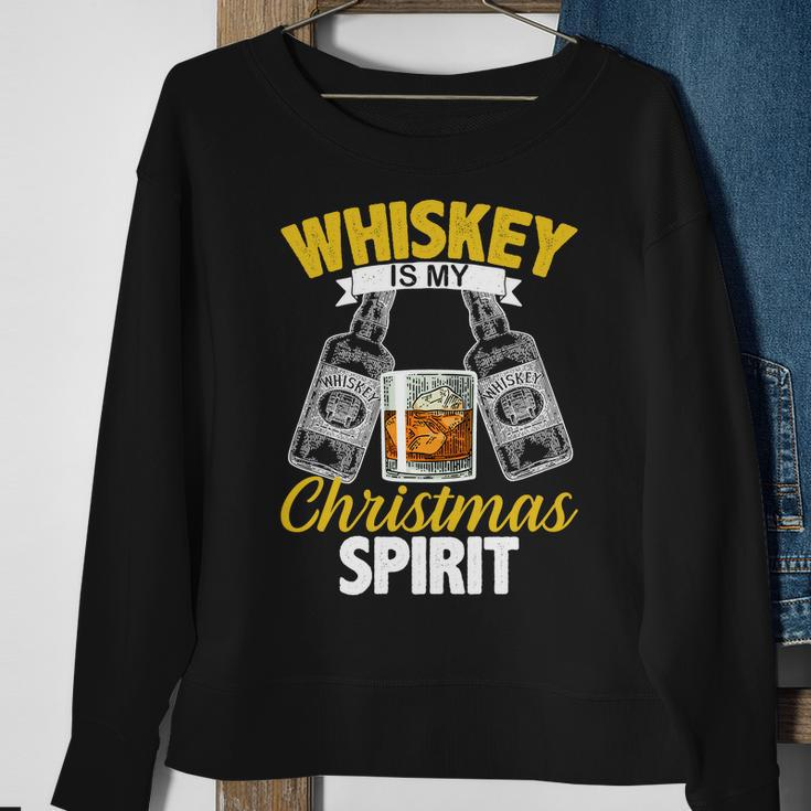 Whiskey Is My Christmas Spirit Tshirt Sweatshirt Gifts for Old Women