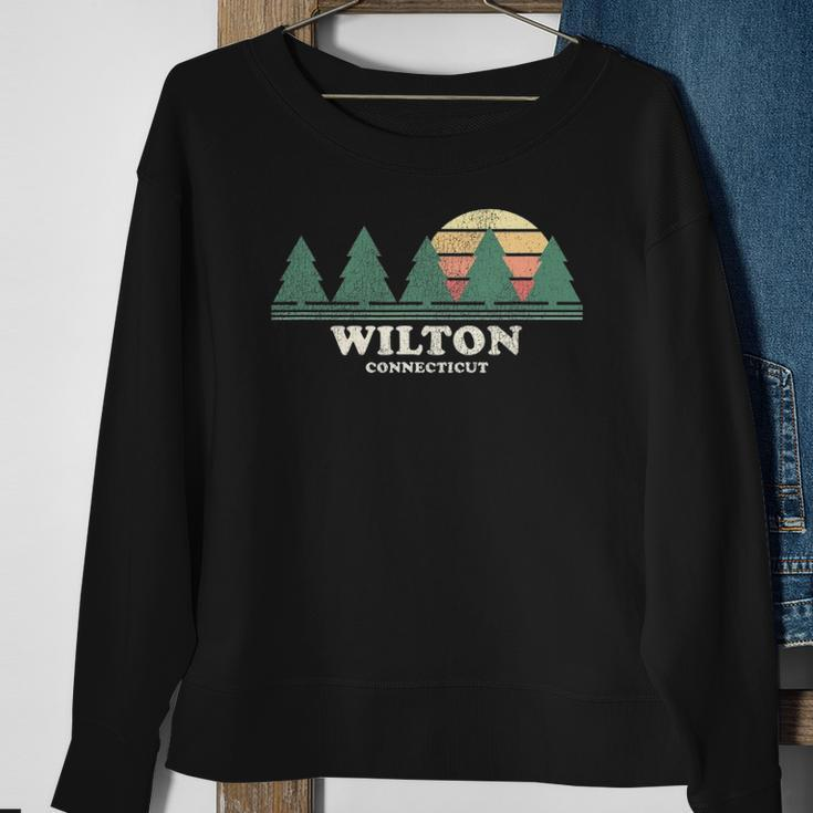 Wilton Ct Vintage Throwback Tee Retro 70S Design Sweatshirt Gifts for Old Women