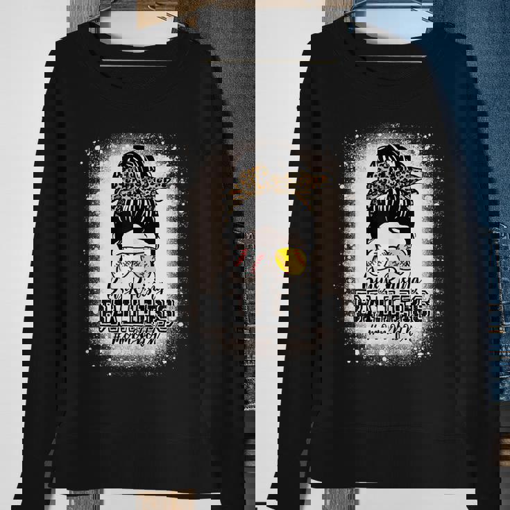 Womens Messy Bun Mom Of Both Baseball Softball Busy Raising Ballers Men Women Sweatshirt Graphic Print Unisex Gifts for Old Women Womens Messy Bun Mom Of Both Baseball Softball Busy Raising Ballers Men Women Sweatshirt Graphic Print Unisex Gifts for Old Women