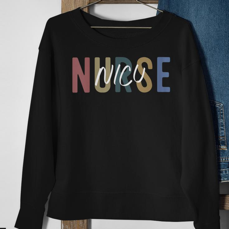 Womens Nicu Nurse Neonatal Labor Intensive Care Unit Nurse Sweatshirt Gifts for Old Women