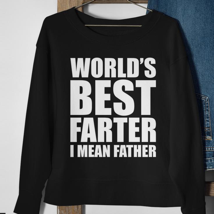 Worlds Best Farter I Mean Father Funny Dad Logo Sweatshirt Gifts for Old Women