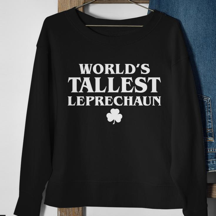 Worlds Tallest Leprechaun Clover Funny St Patricks Day Sweatshirt Gifts for Old Women