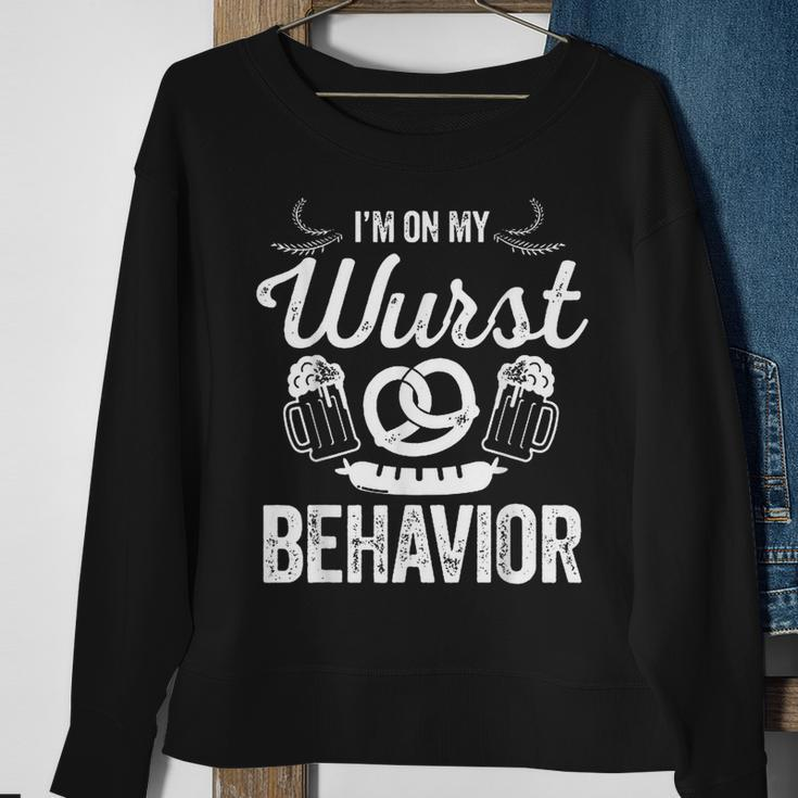Wurst Behavior Oktoberfest Funny German Festival Men Women Sweatshirt Graphic Print Unisex Gifts for Old Women