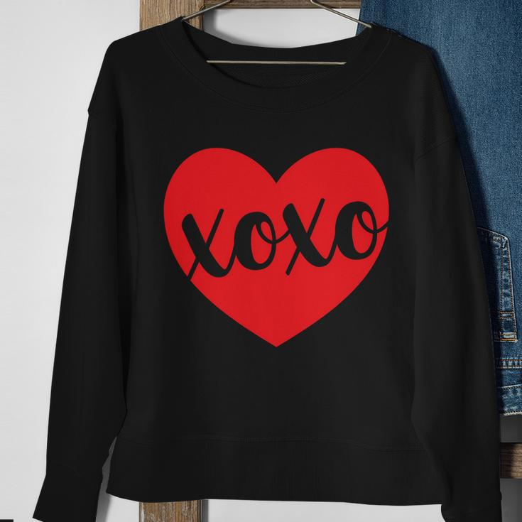Xoxo Valentines Heart Sweatshirt Gifts for Old Women