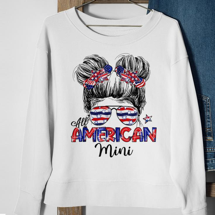 All American Mini 4Th Of July Usa Flag Kids Sweatshirt Gifts for Old Women