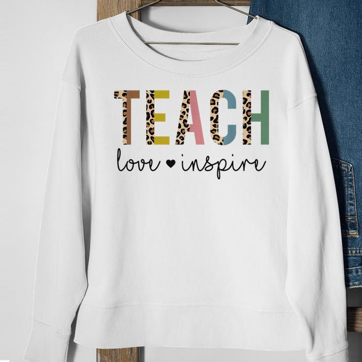 Back To School Teach Love Inspire Teachers & Students Sweatshirt Gifts for Old Women