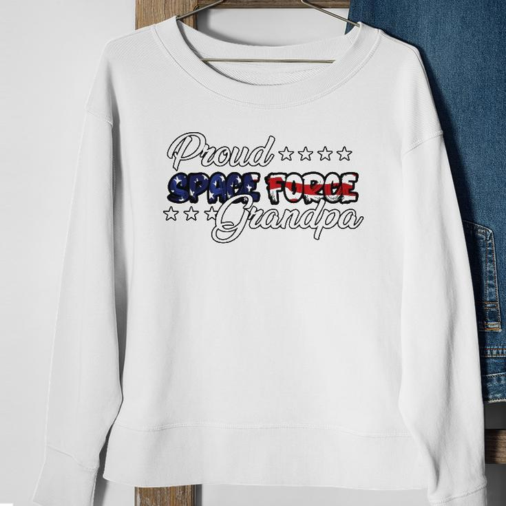 Bold Flag Proud Space Force Grandpa Sweatshirt Gifts for Old Women