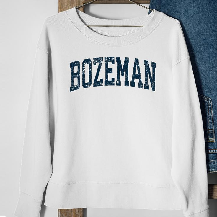 Bozeman Montana Mt Vintage Athletic Sports Navy Design Sweatshirt Gifts for Old Women