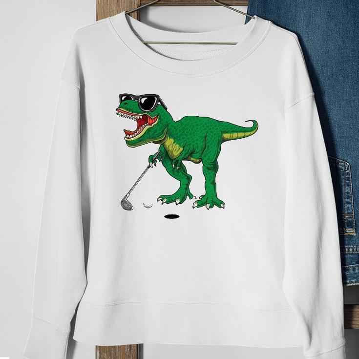 Cuterex Dinosaur Boys Golfing Lover Trex Dino Golf Gifts Sweatshirt Gifts for Old Women