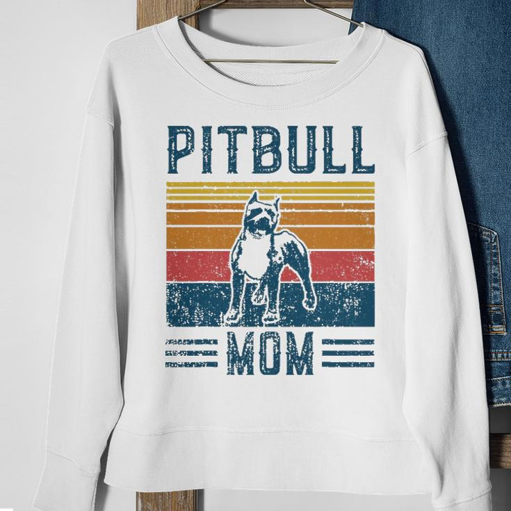 Dog Pitbull Mom  Vintage Pitbull Mom  Sweatshirt Gifts for Old Women