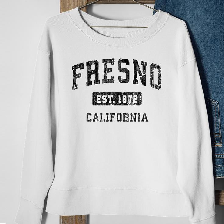 Fresno California Ca Vintage Sports Design Black Design Sweatshirt Gifts for Old Women