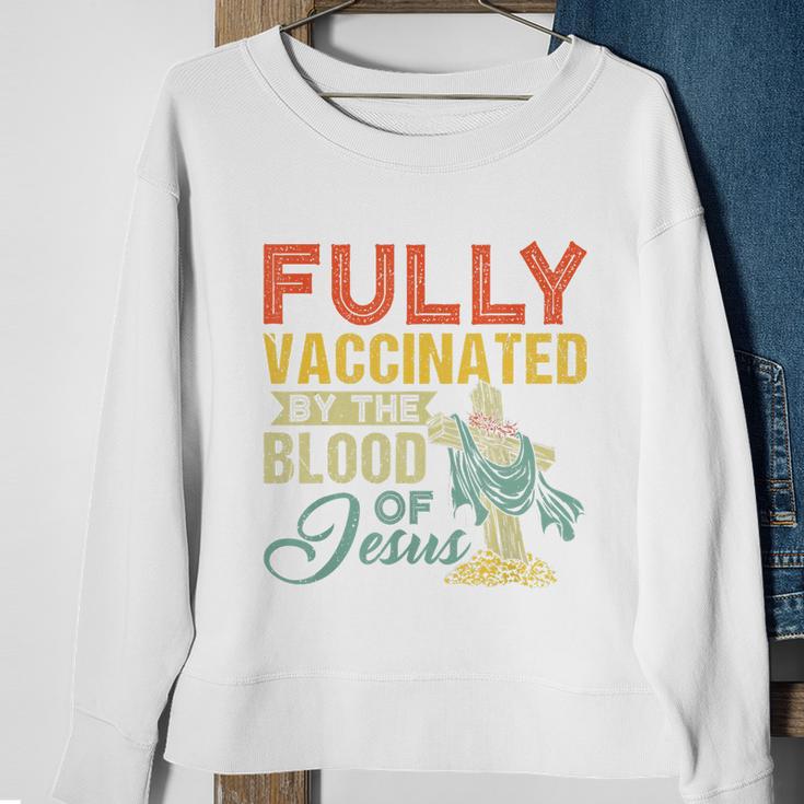 Fully Vaccinated By The Blood Of Jesus Funny Christian Tshirt Sweatshirt Gifts for Old Women