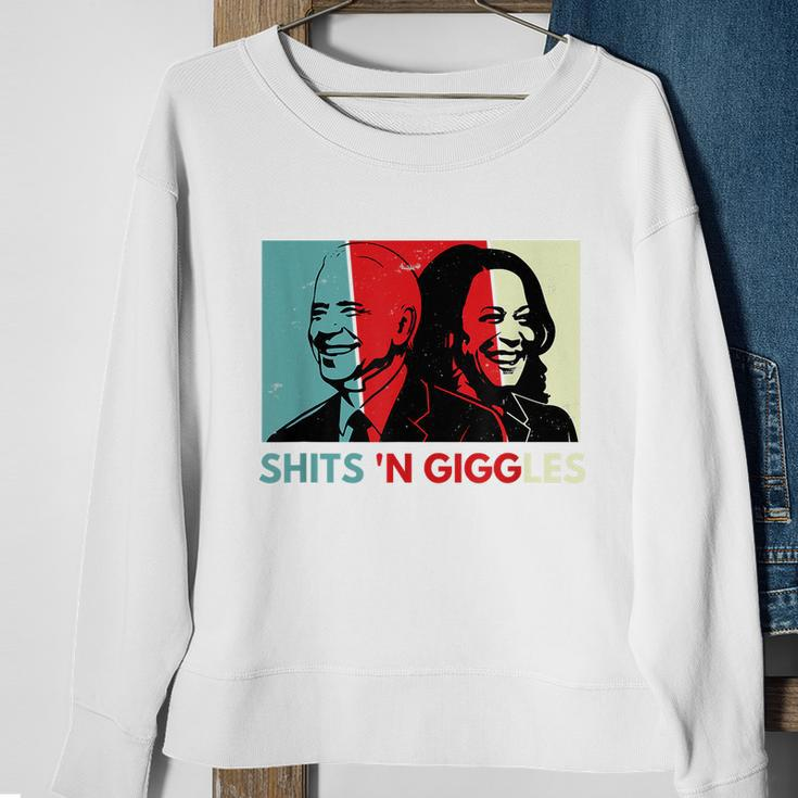 Funny Anti Biden Harris Shits N Giggles Political Gift Sweatshirt Gifts for Old Women