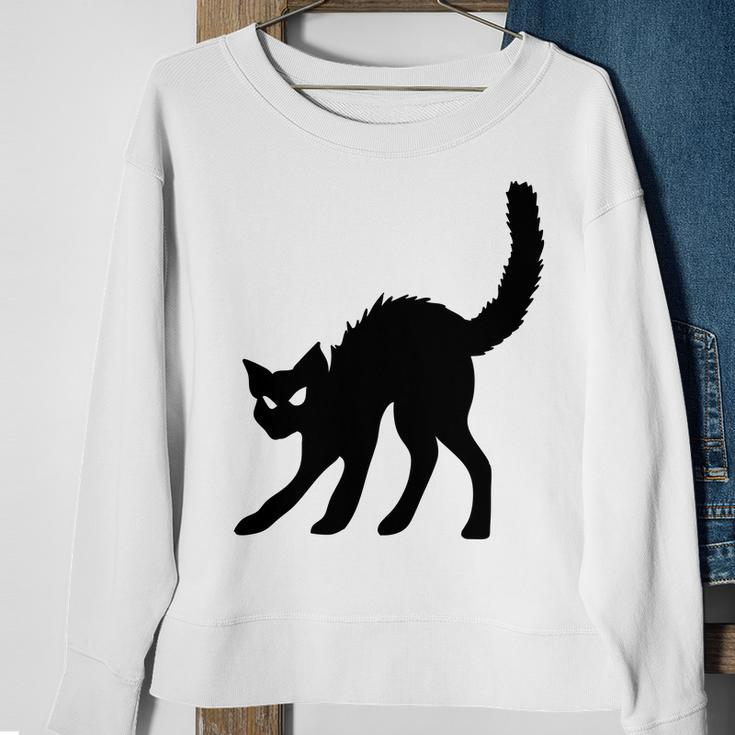 Halloween Black Cat Witches Pet Design Men Women Sweatshirt Graphic Print Unisex Gifts for Old Women