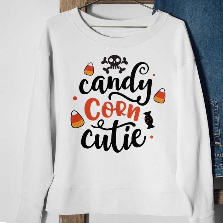 Halloween Candy Corn Cutie Black And Orange Design Men Women Sweatshirt Graphic Print Unisex Gifts for Old Women