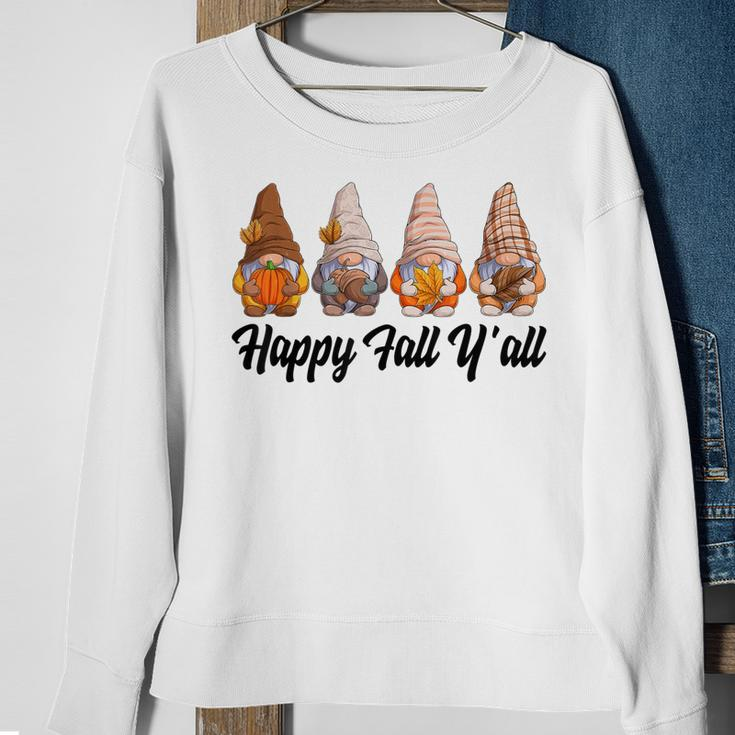 Happy Fall Yall Gnome Pumpkin Funny Autumn Gnomes Sweatshirt Gifts for Old Women