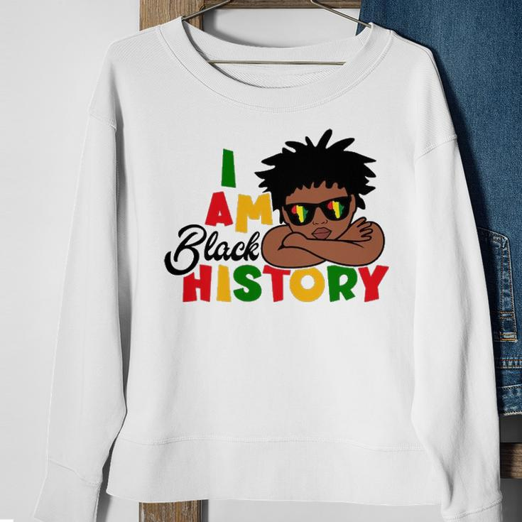 I Am Black History For Kids Boys Black History Month Sweatshirt Gifts for Old Women