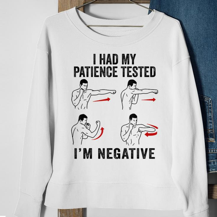 I Had My Patience Tested Im Negative Coworker Funny Sarcasm Sweatshirt Gifts for Old Women