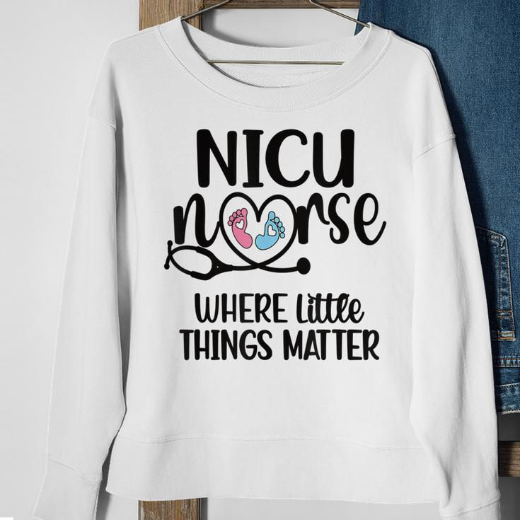 Little Things Nicu Nurse Neonatal Intensive Care Unit Sweatshirt Gifts for Old Women