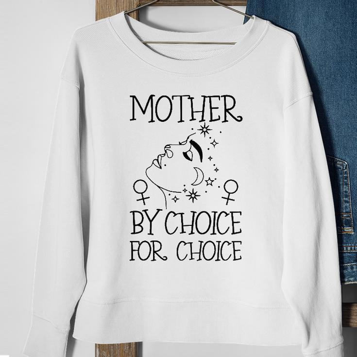 Mother By Choice For Choice Reproductive Rights Abstract Face Stars And Moon Sweatshirt Gifts for Old Women