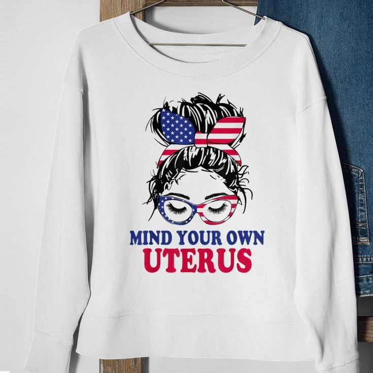 Pro Choice Mind Your Own Uterus Feminist Womens Rights Sweatshirt Gifts for Old Women