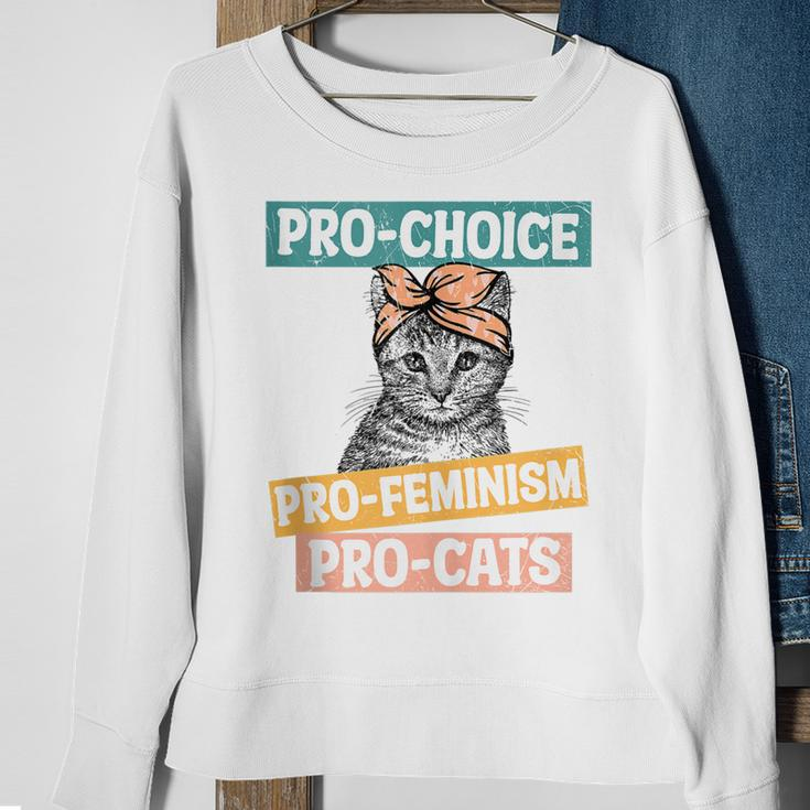 Pro Choice Pro Feminism Pro Cats Feminism Feminist Sweatshirt Gifts for Old Women