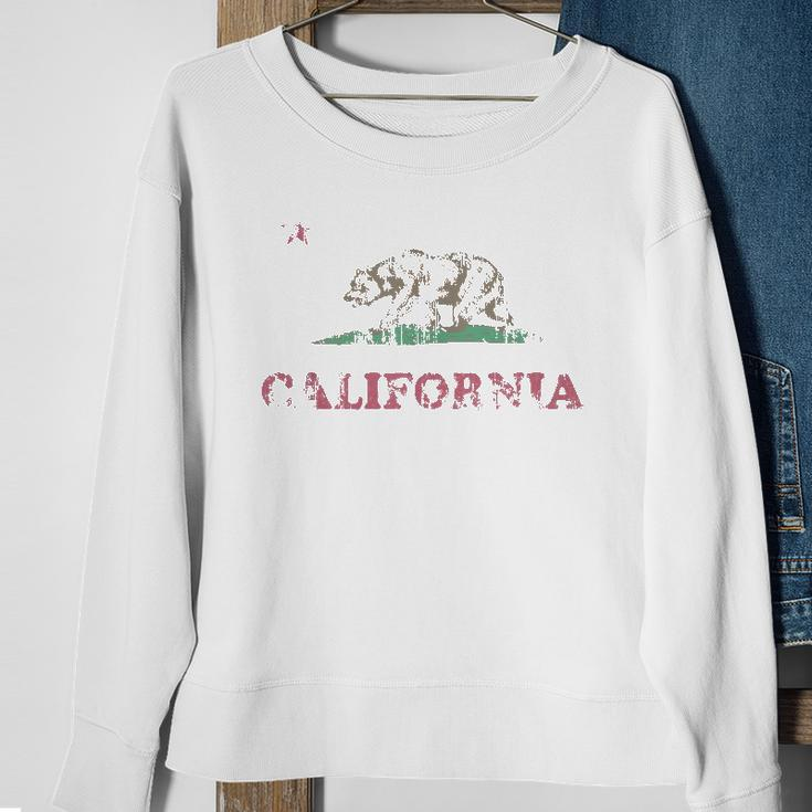 Retro California Republic Flag V2 Sweatshirt Gifts for Old Women