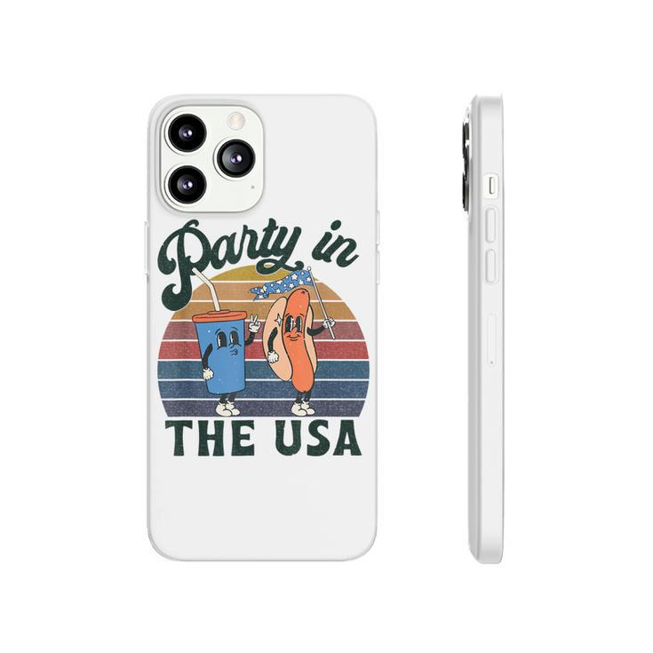 4Th Of July For Hot Dog Lover Party In The Usa Vintage  Phonecase iPhone