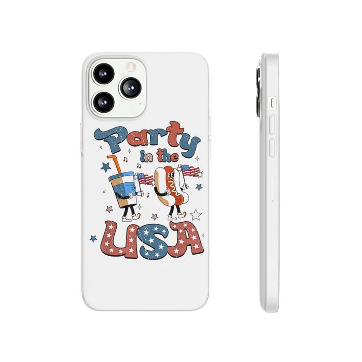 Funny Party In The Usa 4Th Of July Hot Dog Patriotic Kid  V2 Phonecase iPhone