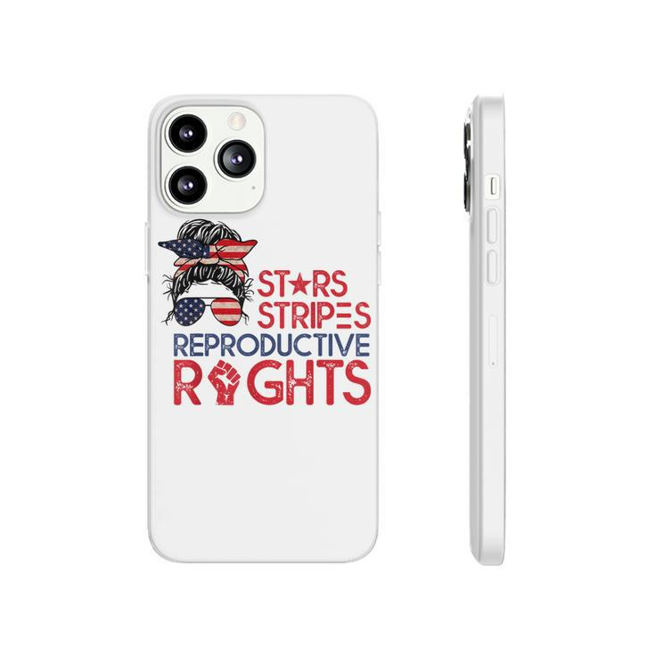 Messy Bun American Flag Pro Choice Star Stripes Equal Right  V2 Phonecase iPhone